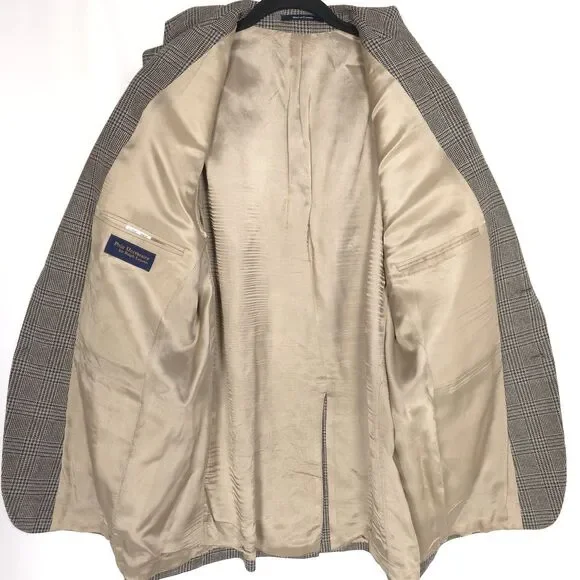 Vintage POLO UNIVERSITY RALPH LAUREN Sport Coat Blazer 43T SILK WOOL Canada - Picture 14 of 15